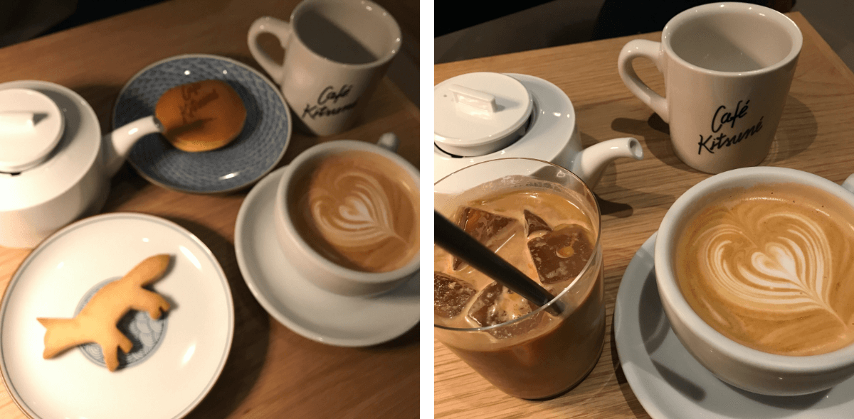 Coffee and pastry at Cafe Kitsuné Tokyo